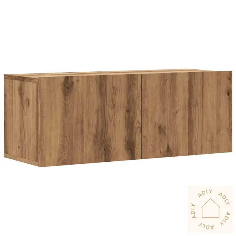 Vegghengt Tv-Benk Artisan Eik 80X30X30 Cm Konstruert Tre