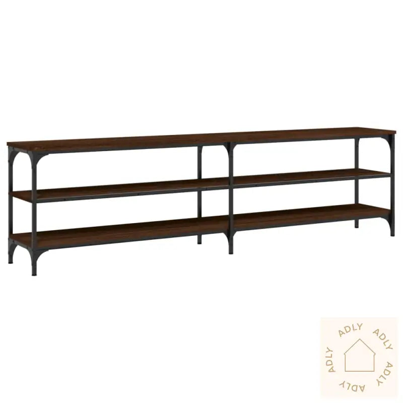 Tv-Benk Brun Eik 180X30X50 Cm Konstruert Tre Og Metall