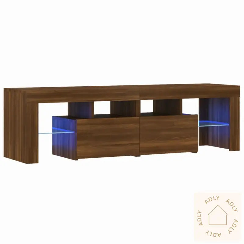 Tv-Benk Med Led Brun Eik 140X36,5X40 Cm