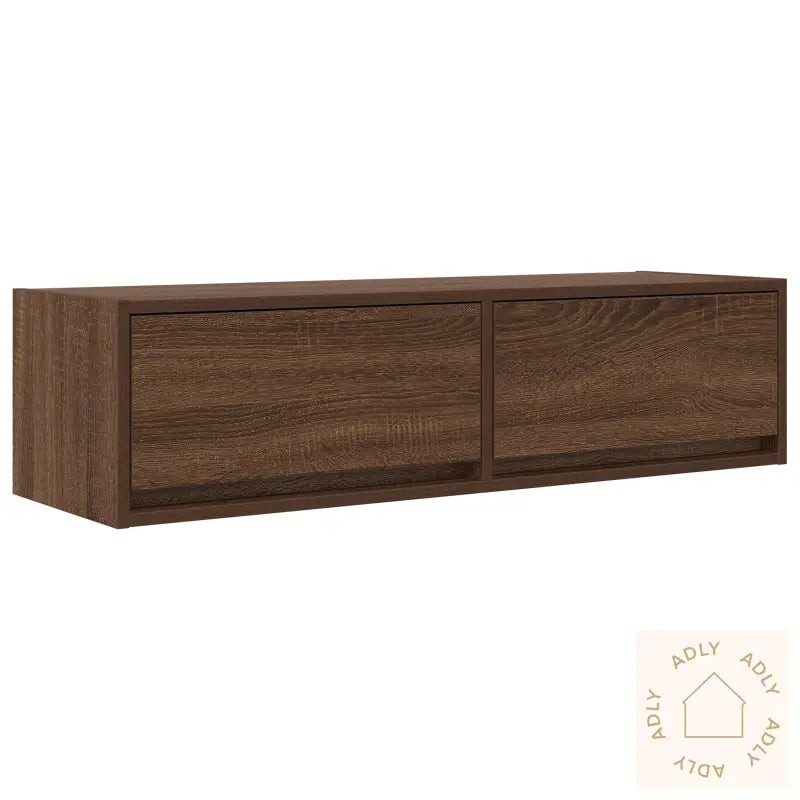 Tv-Benk Brun Eik 100X31X25,5 Cm Konstruert Tre
