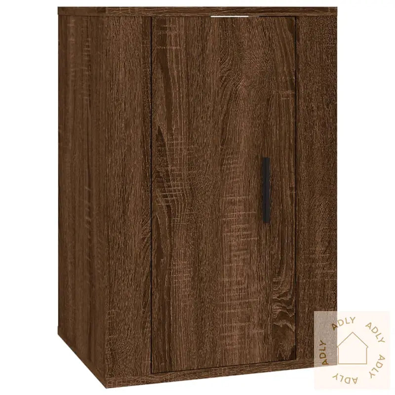 Vegghengt Tv-Benk Brun Eik 40X34,5X60 Cm