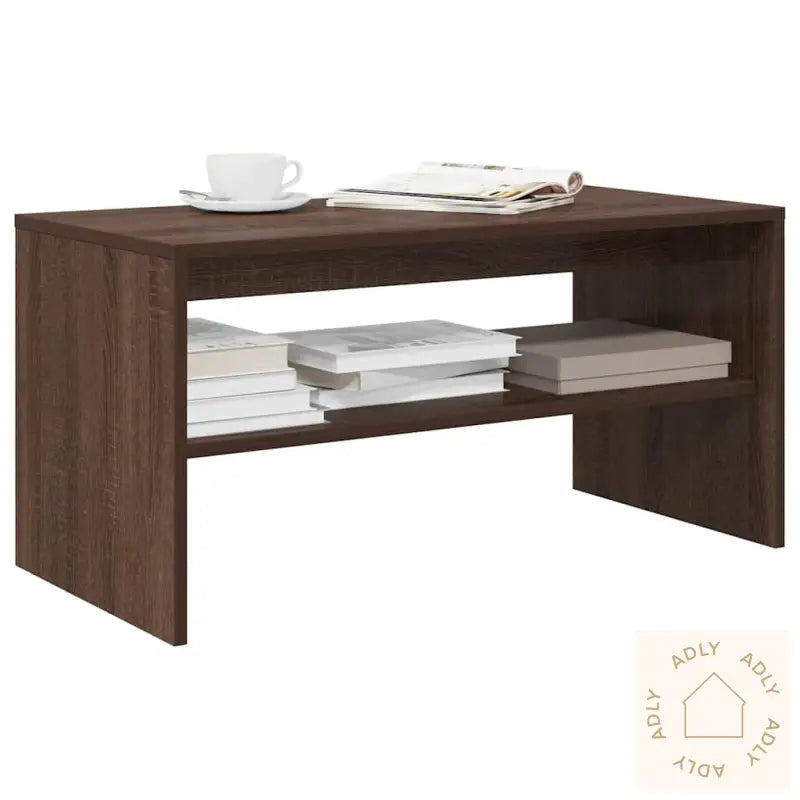 Tv-Benk Brun Eik 80X40X40 Cm Konstruert Tre
