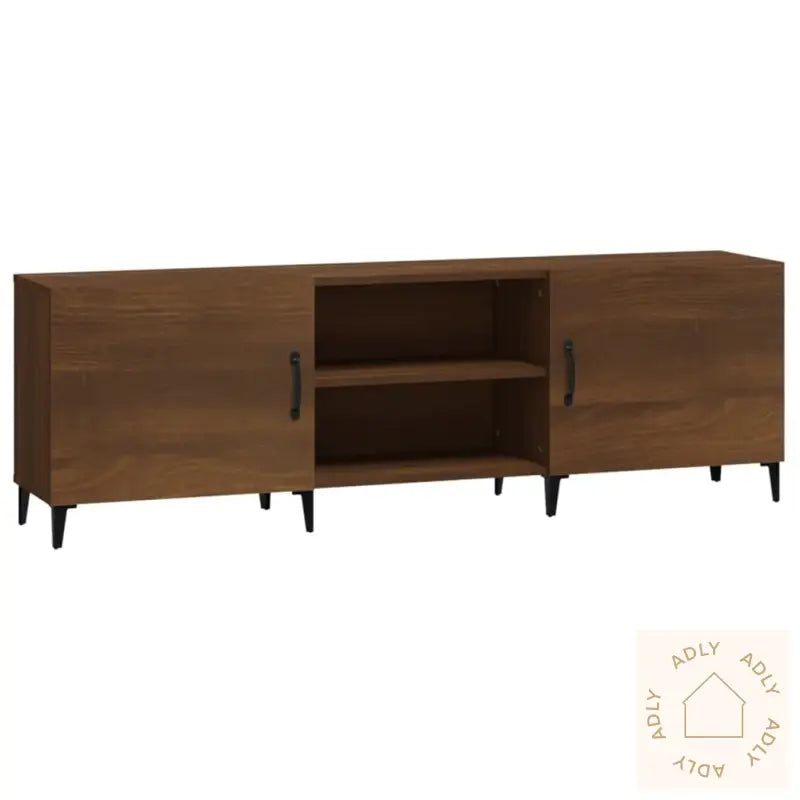 Tv-Benk Brun Eik 150X30X50 Cm Konstruert Tre