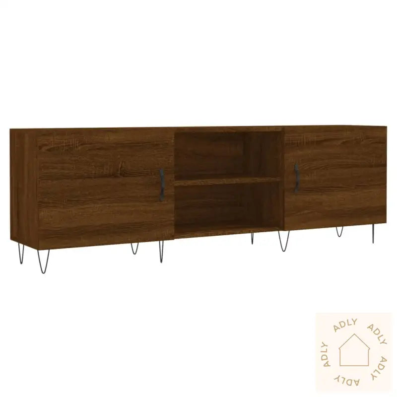 Tv-Benk Brun Eik 150X30X50 Cm Konstruert Tre
