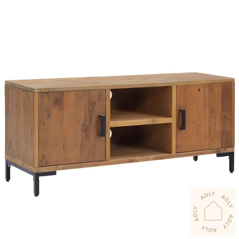 Tv-Benk Brun 110X35X48 Cm Heltre Furu