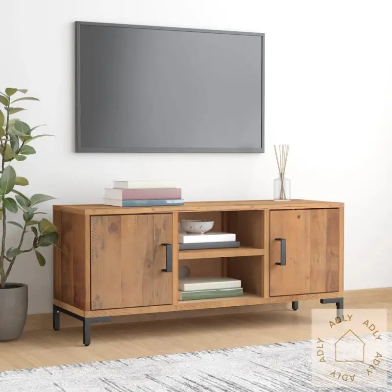 Tv-Benk Brun 110X35X48 Cm Heltre Furu