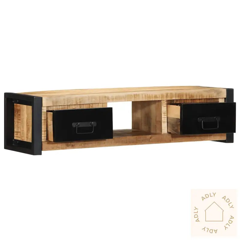 Tv-Benk 100X30X25 Cm Grovt Heltre Mangotre