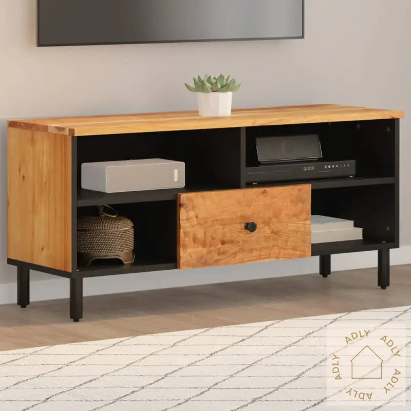 Tv-Benk 100X33X46 Cm Heltre Akasie