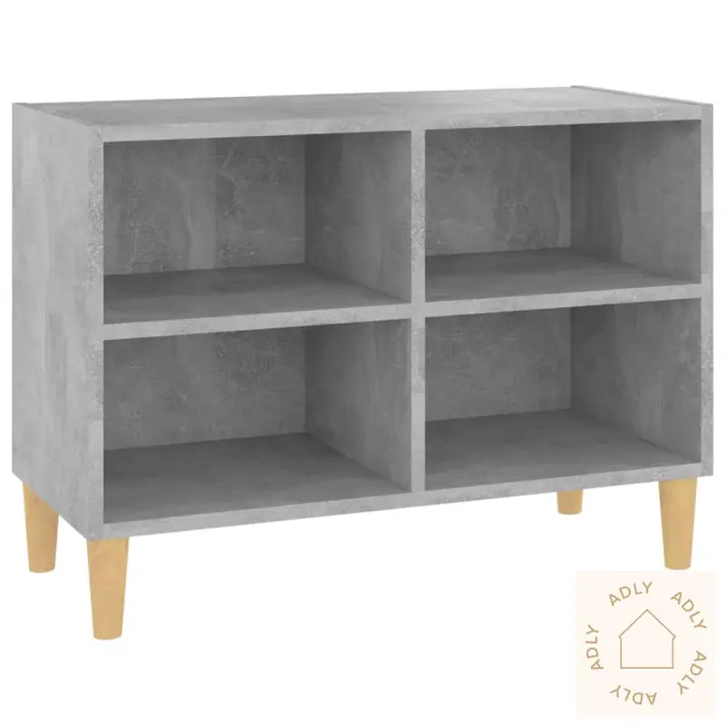 Tv-Benk Med Ben I Betonggrå 69,5X30X50 Cm