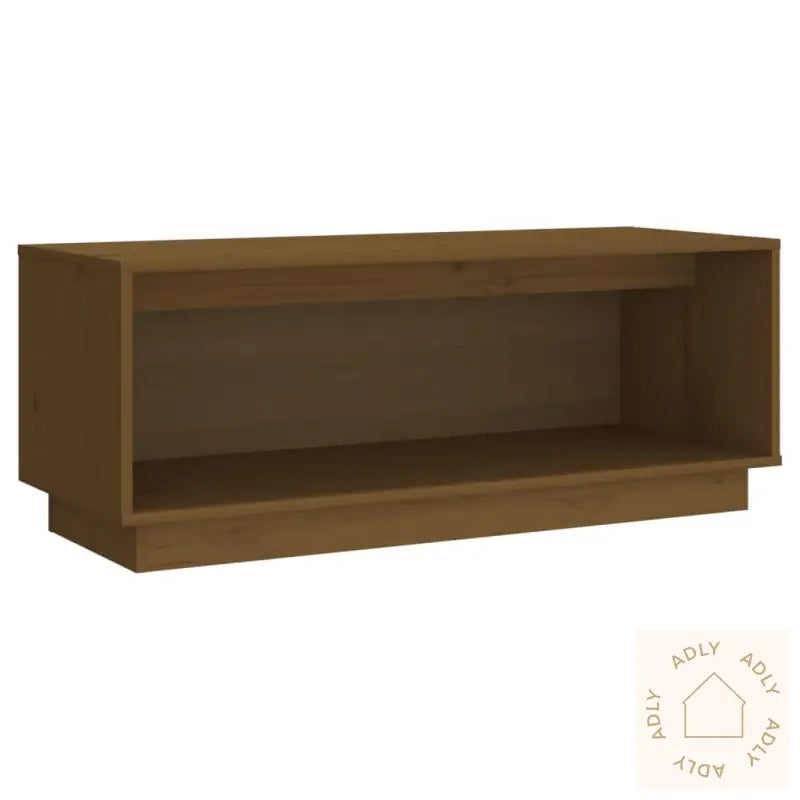 Tv-Benk Honningbrun 90X35X35 Cm Heltre Furu