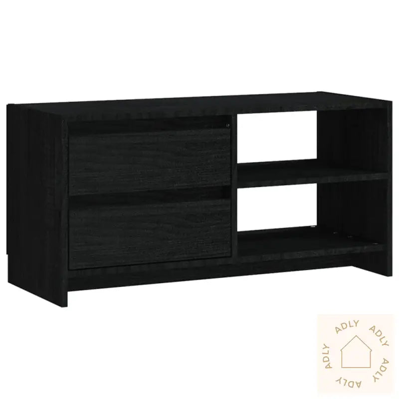 Tv-Benk 80X31X39 Cm Heltre Furu Svart