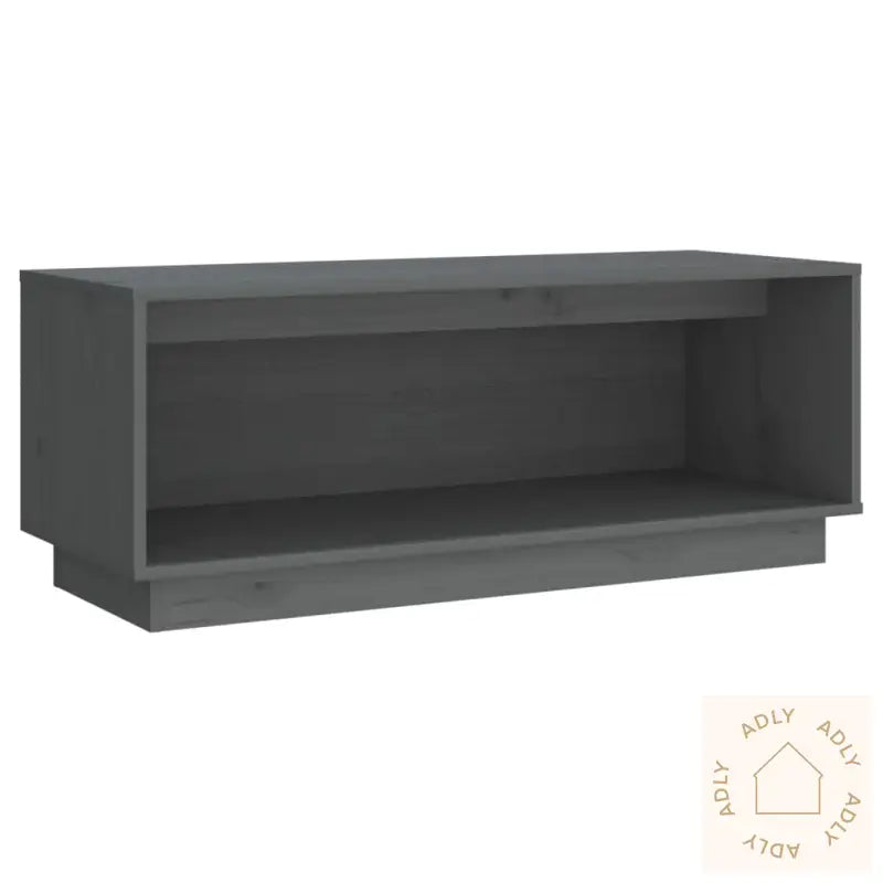 Tv-Benk Grå 90X35X35 Cm Heltre Furu