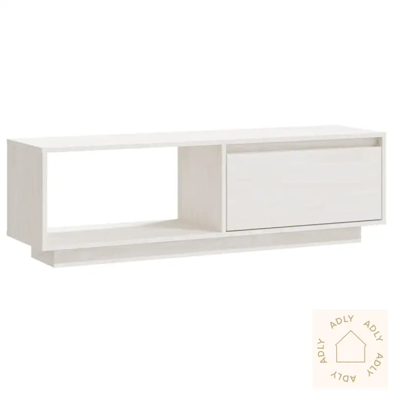 Tv-Benk 110X30X33,5 Cm Heltre Furu Hvit