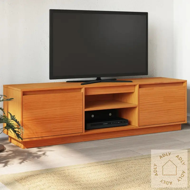 Tv-Benk Voksbrun 140X35X40 Cm Heltre Furu