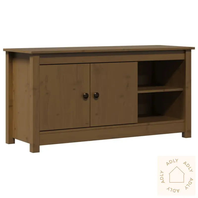 Tv-Benk Honningbrun 103X36,5X52 Cm Heltre Furu