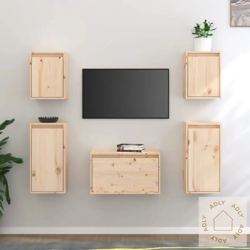 Tv-Benker 5 Stk Heltre Furu