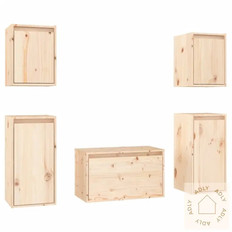 Tv-Benker 5 Stk Heltre Furu