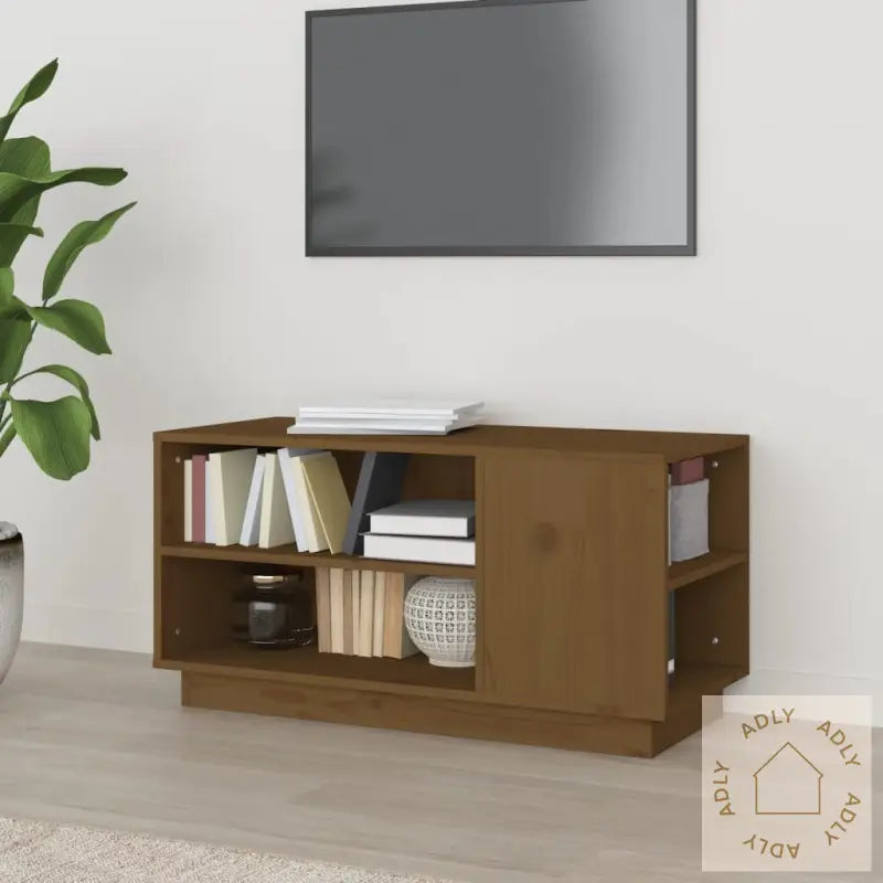 Tv-Benk Honningbrun 80X35X40,5 Cm Heltre Furu