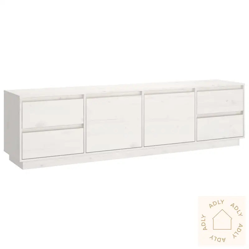 Tv-Benk Hvit 176X37X47,5 Cm Heltre Furu