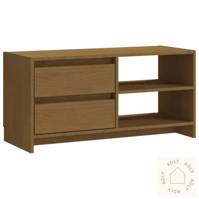 Tv-Benk 80X31X39 Cm Heltre Furu Honningbrun