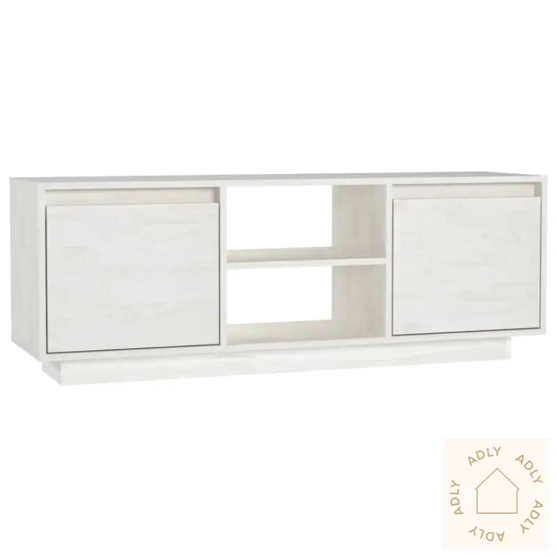 Tv-Benk 110X30X40 Cm Heltre Furu Hvit