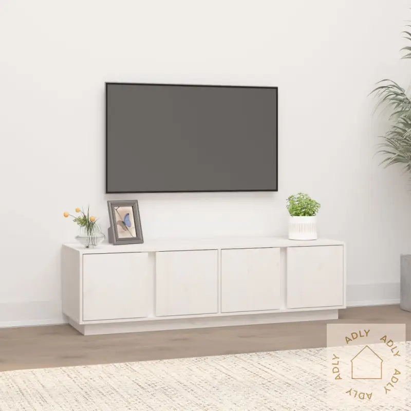 Tv-Benk Hvit 140X40X40 Cm Heltre Furu