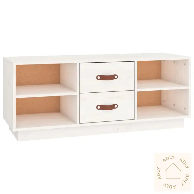 Tv-Benk Hvit 100X34X40 Cm Heltre Furu