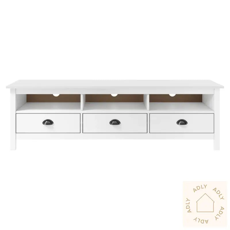 Tv-Benk Hill Hvit 158X40X47 Cm Heltre Furu