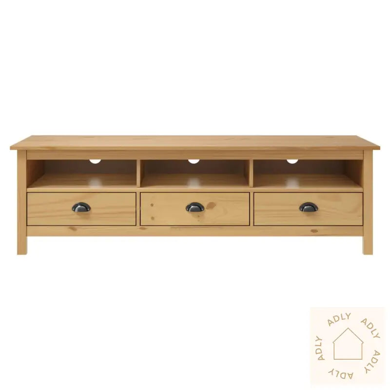 Tv-Benk Hill Honningbrun 158X40X47 Cm Heltre Furu