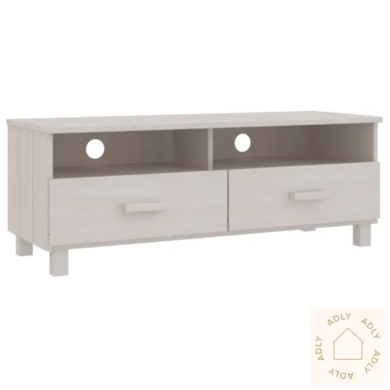 Tv-Benk Hamar Hvit 106X40X40 Cm Heltre Furu