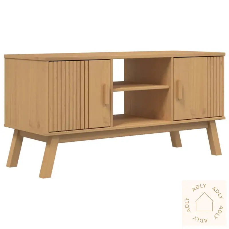 Tv-Benk Olden Brun 114X43X57 Cm Heltre Furu