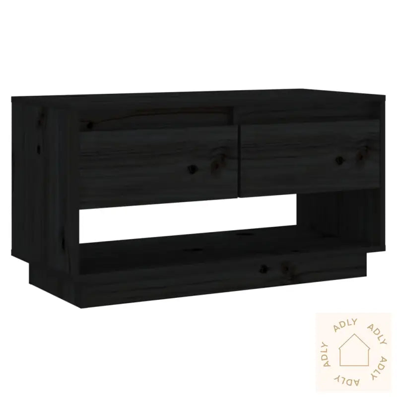Tv-Benk Svart 74X34X40 Cm Heltre Furu