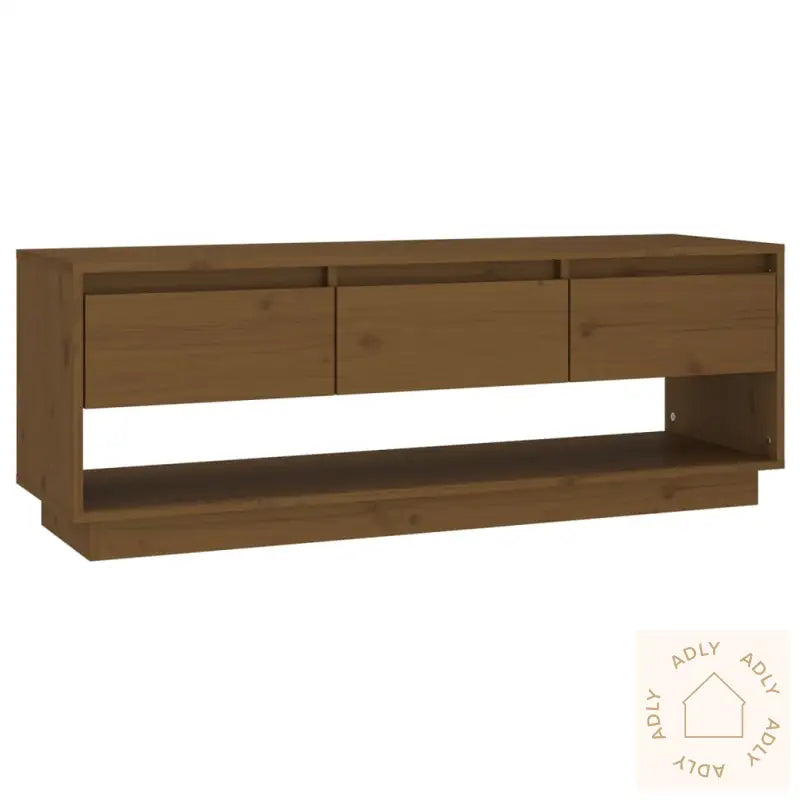 Tv-Benk Honningbrun 110,5X34X40 Cm Heltre Furu