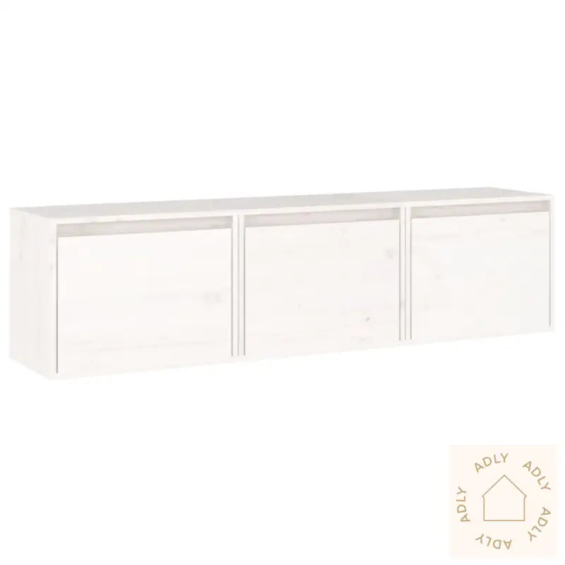 Tv-Benker 3 Stk Hvit Heltre Furu