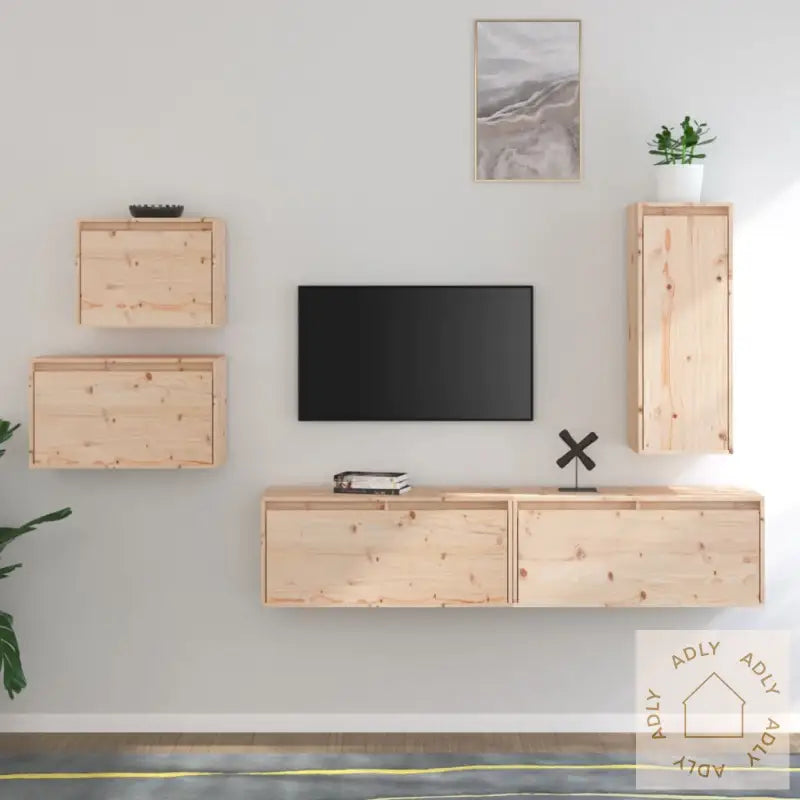 Tv-Benker 5 Stk Heltre Furu