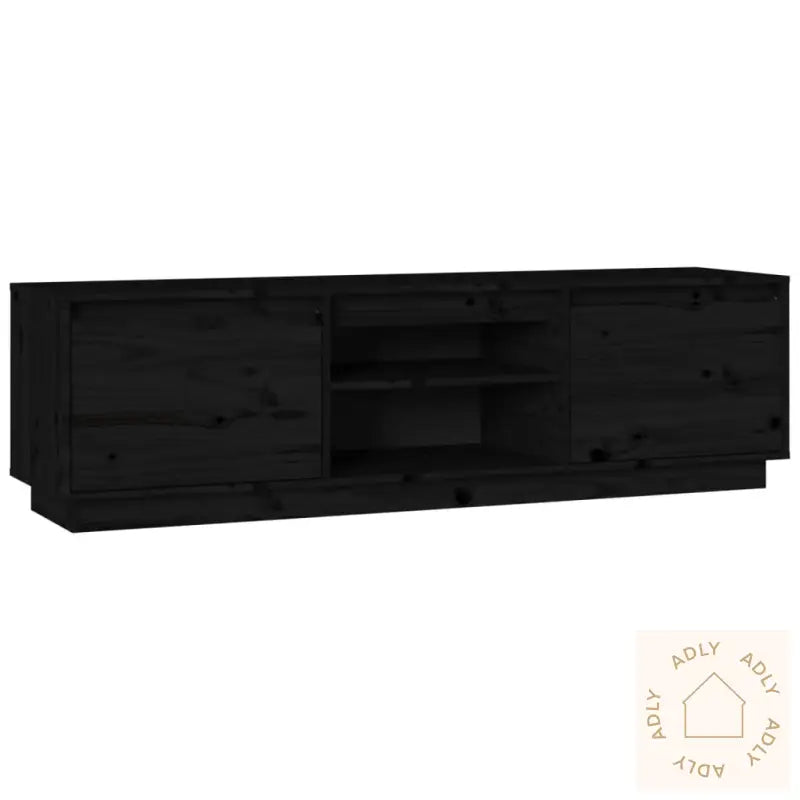 Tv-Benk Svart 140X35X40 Cm Heltre Furu