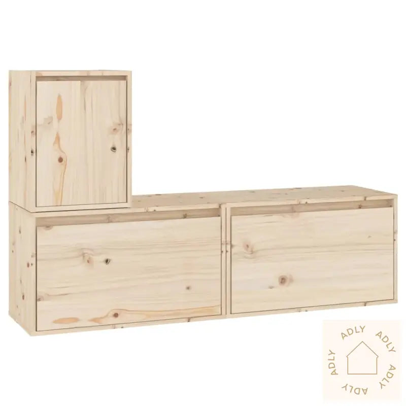 Tv-Benker 3 Stk Heltre Furu