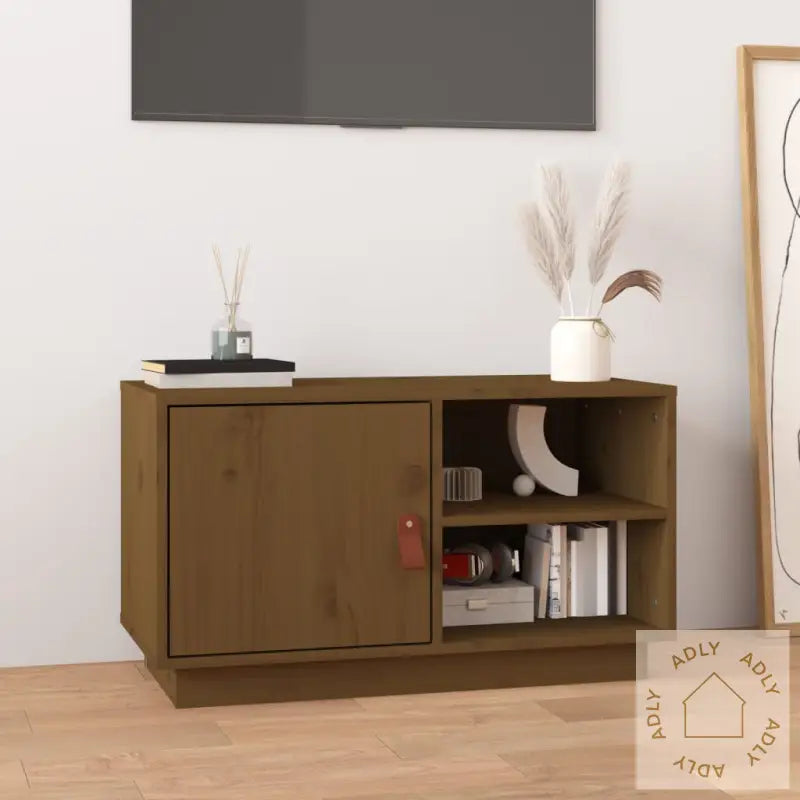 Tv-Benk Honningbrun 70X34X40 Cm Heltre Furu