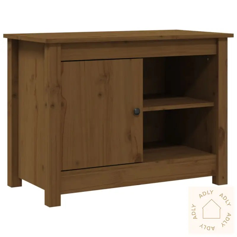 Tv-Benk Honningbrun 70X36,5X52 Cm Heltre Furu