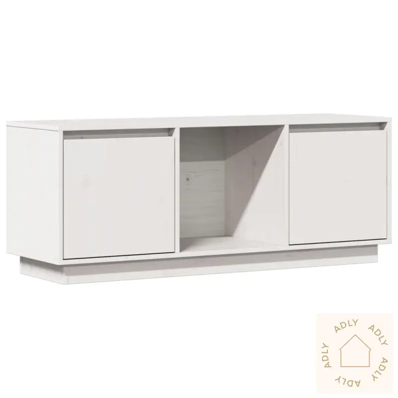 Tv-Benk Hvit 110,5X35X44 Cm Heltre Furu
