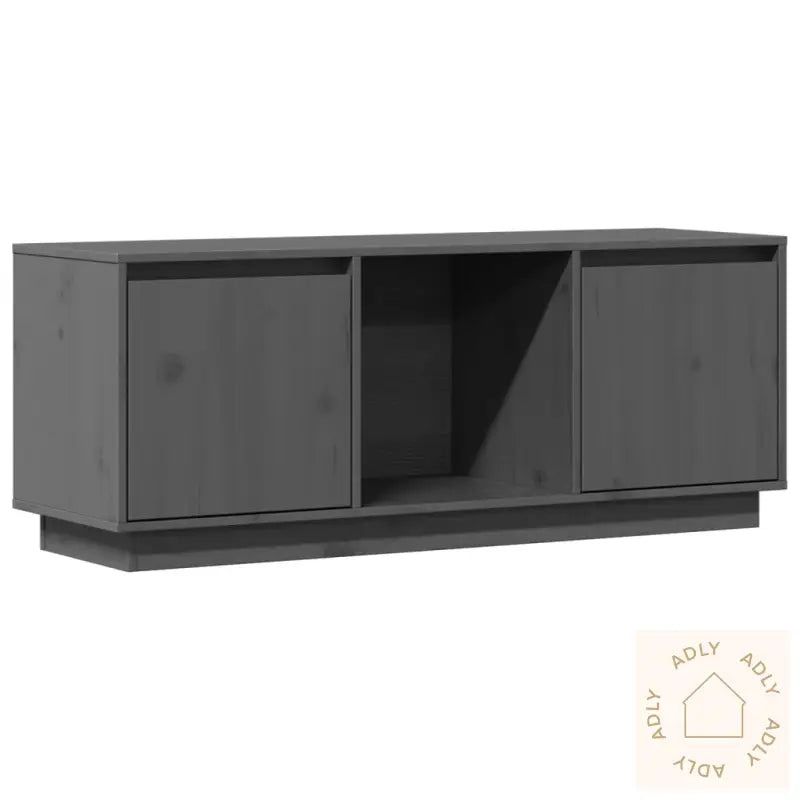 Tv-Benk Grå 110,5X35X44 Cm Heltre Furu
