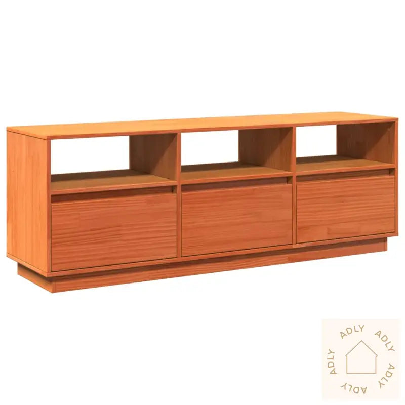 Tv-Benk Voksbrun 140X37X50 Cm Heltre Furu