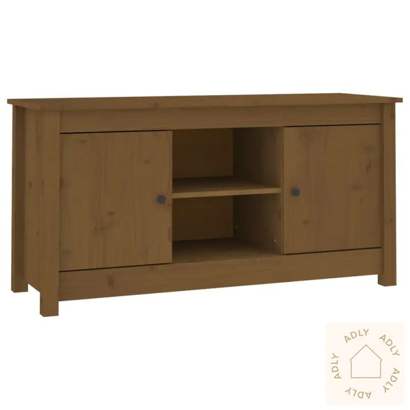Tv-Benk Honningbrun 103X36,5X52 Cm Heltre Furu