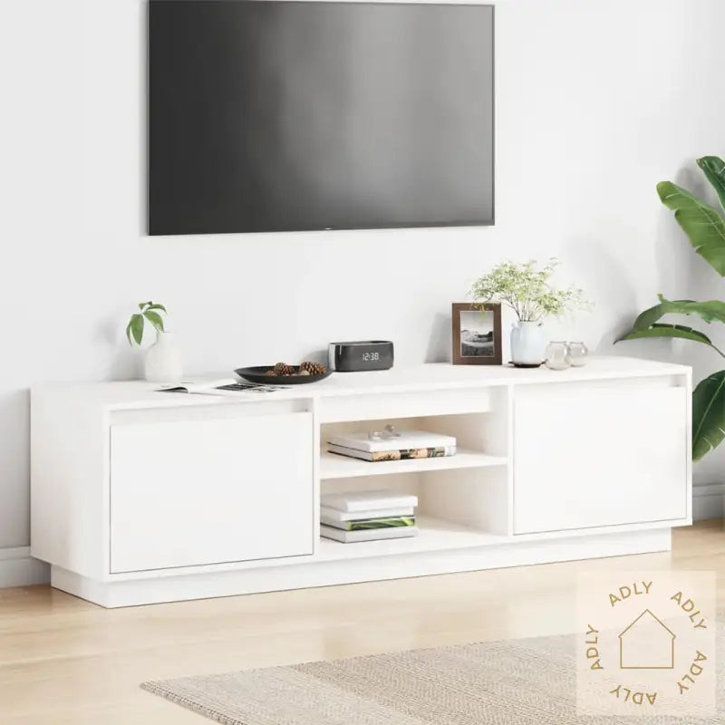 Tv-Benk Hvit 140X35X40 Cm Heltre Furu