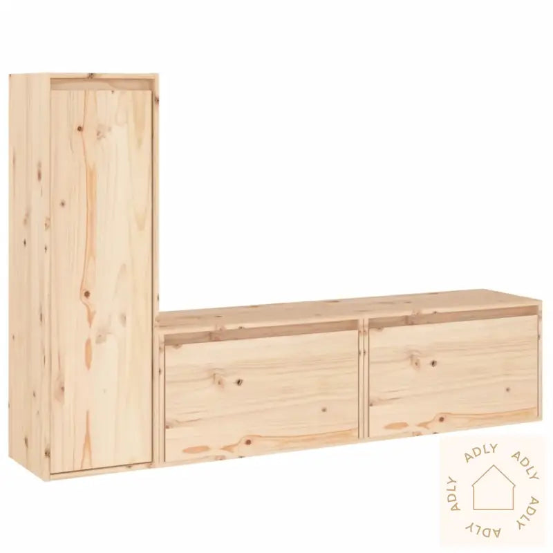 Tv-Benker 3 Stk Heltre Furu
