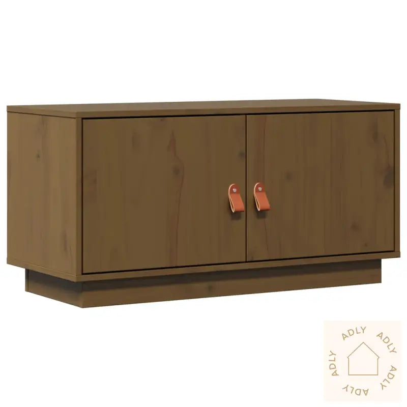 Tv-Benk Honningbrun 80X34X40 Cm Heltre Furu