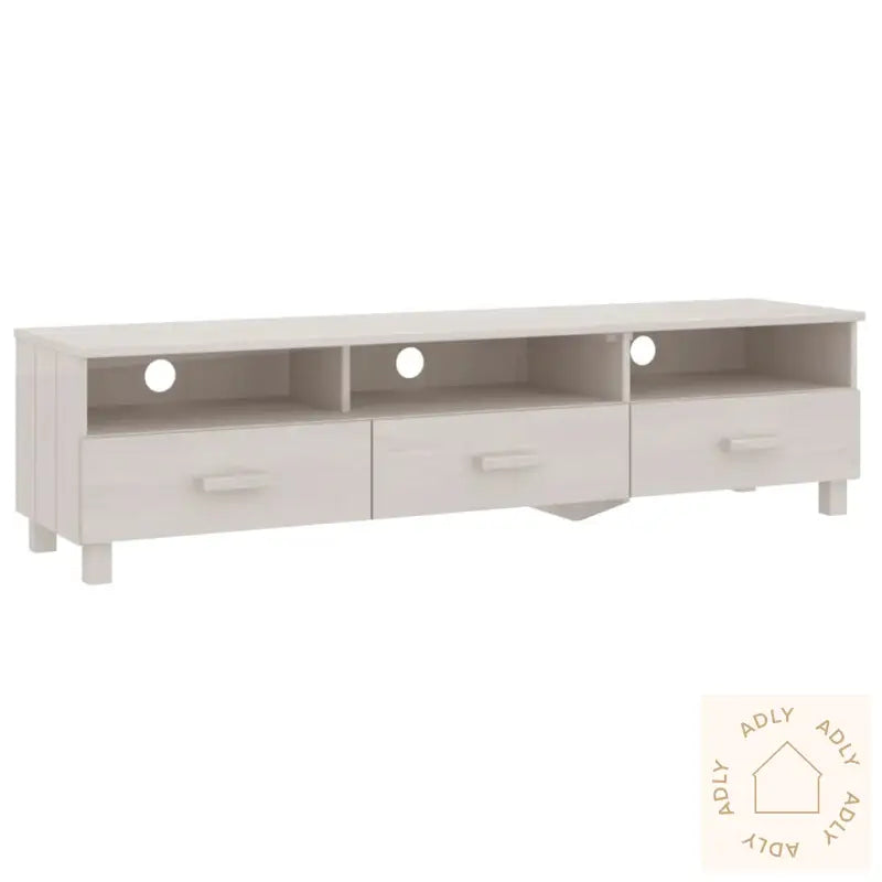 Tv-Benk Hamar Hvit 158X40X40 Cm Heltre Furu