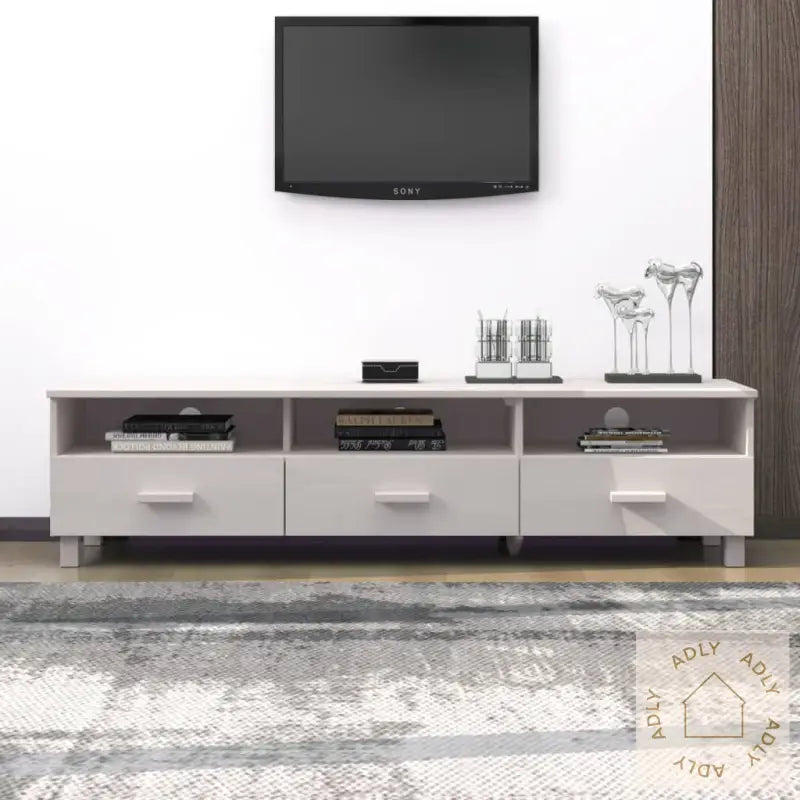 Tv-Benk Hamar Hvit 158X40X40 Cm Heltre Furu