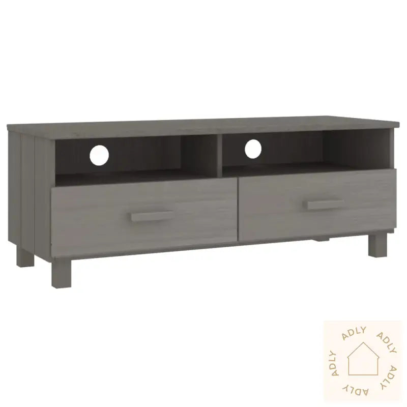 Tv-Benk Hamar Lysegrå 106X40X40 Cm Heltre Furu