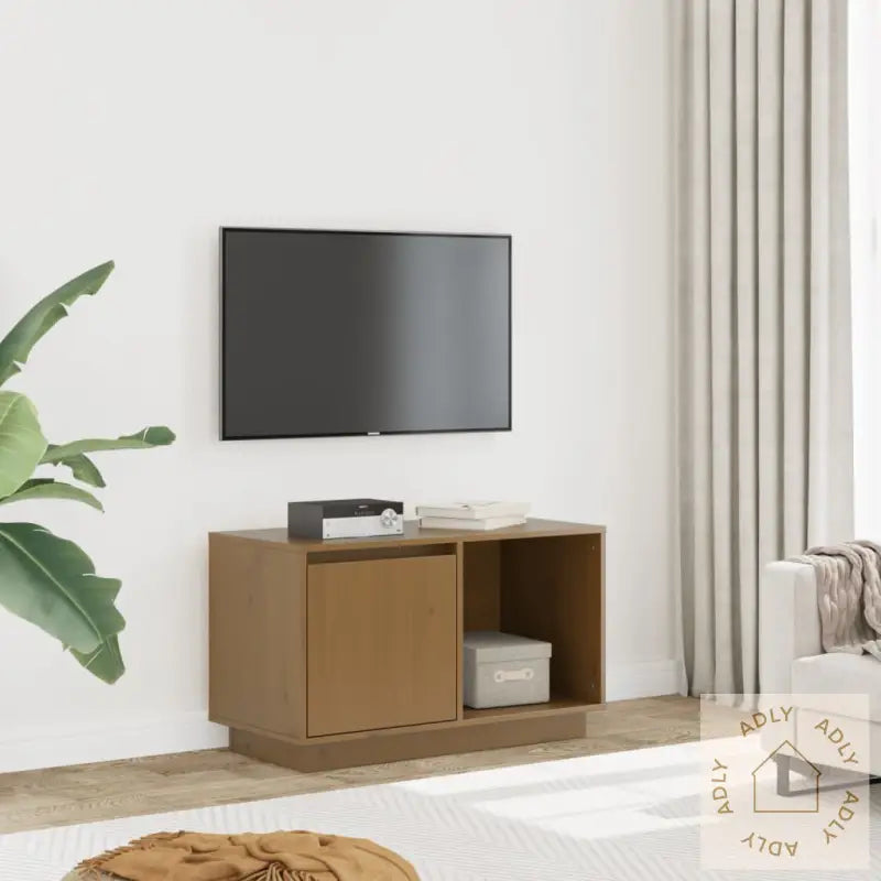 Tv-Benk Honningbrun 74X35X44 Cm Heltre Furu